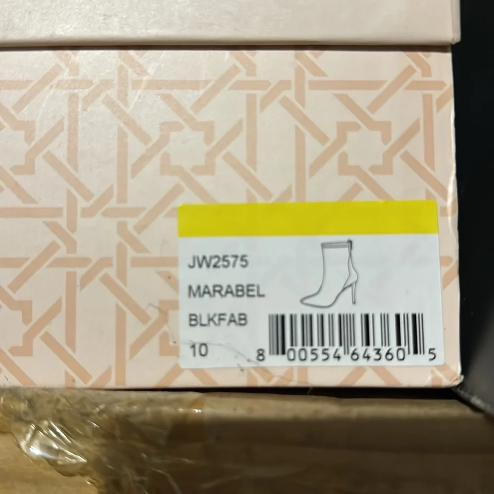 Jewel Badgley Mischka Marabel ankle booties glitter black womens 10 - Picture 11 of 11